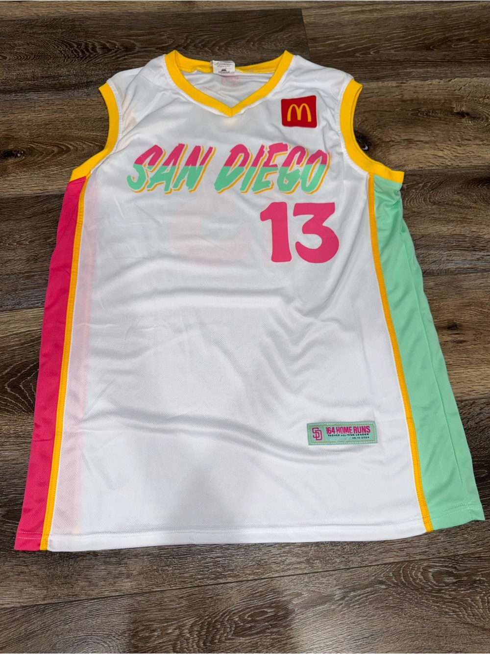 San Diego Padres Manny Machado City Connect Basketball Jersey Shirt #13 Size L